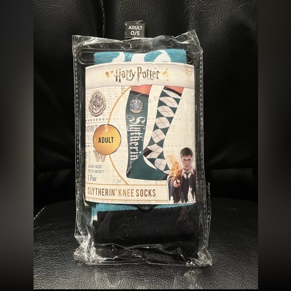 NEW Slytherin Harry Potter Knee High Socks Adult One Size Fits Most